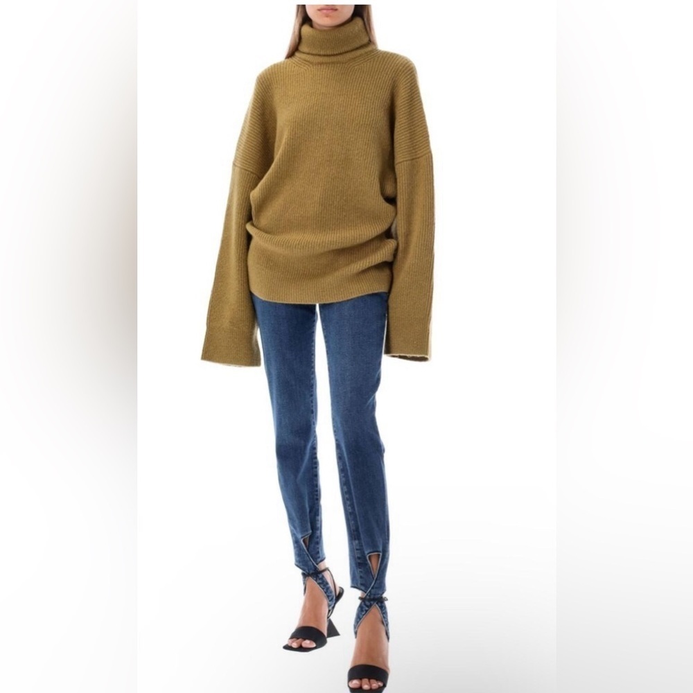 ATTICO Khaki Grace Turtleneck Military Green Size L NWT